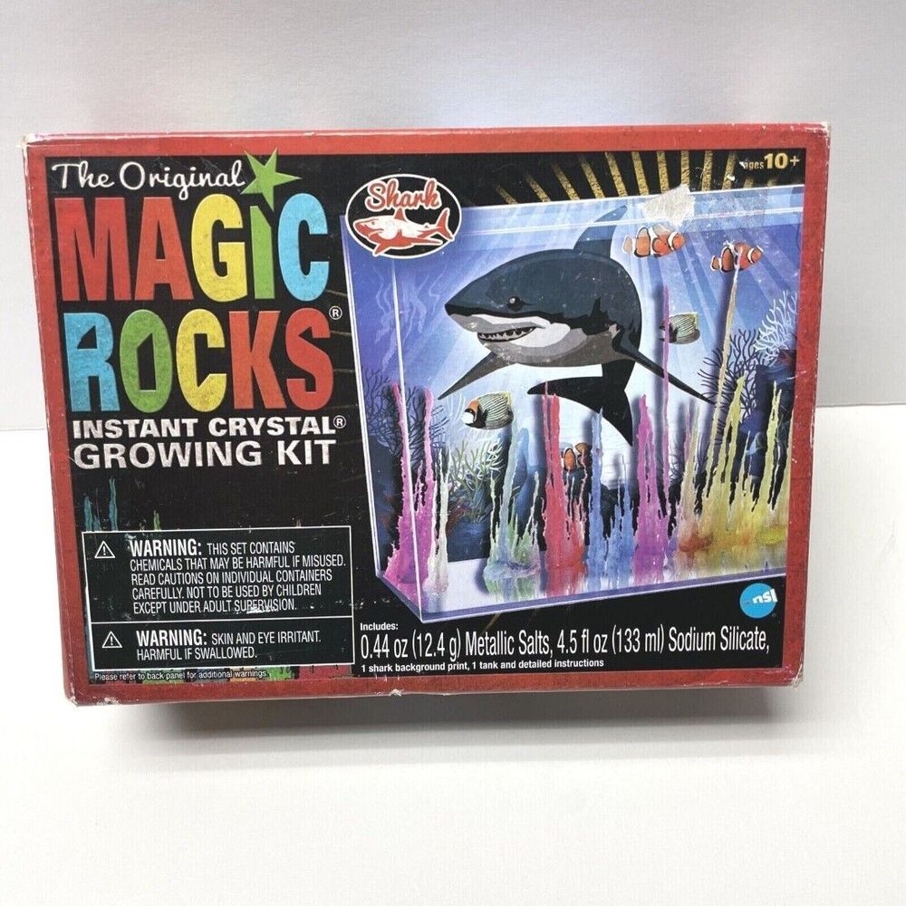 Original Magic Rocks Deluxe Rock Instant Growing Kit Science Toy Shark Theme NEW